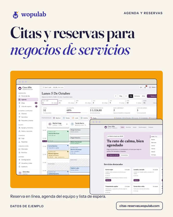 Portada de Citas y reservas