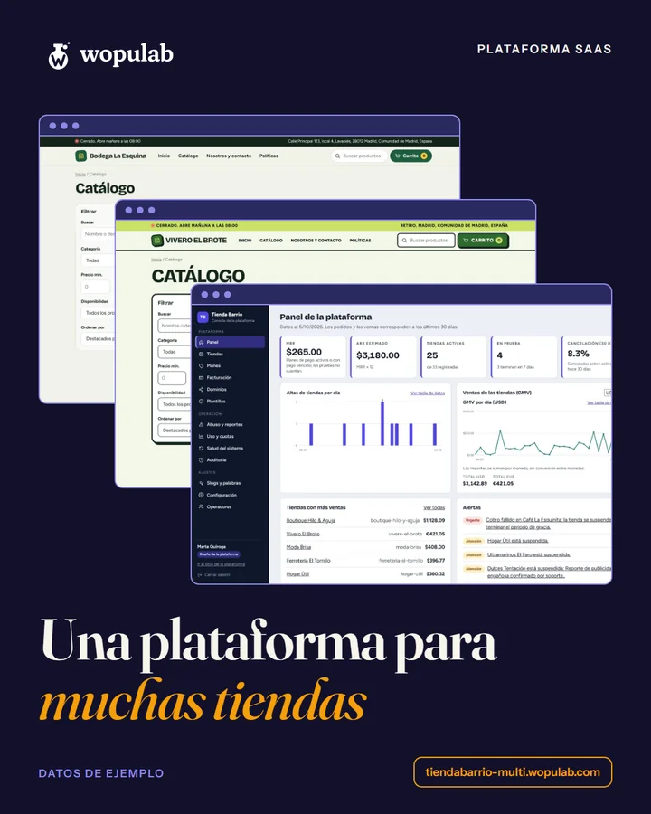 Portada de Tienda Barrio · Plataforma de tiendas